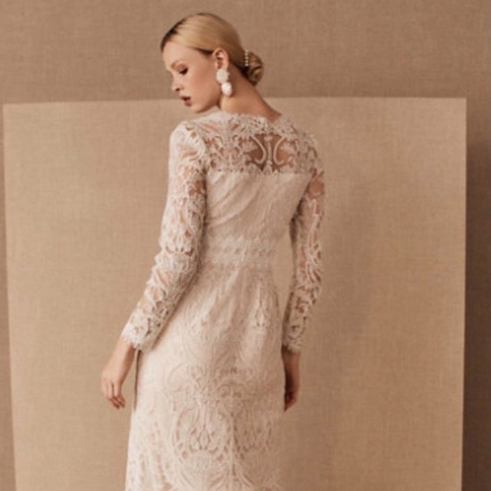 BHLDN Tadashi shoji Ivory Wedding Bridal Didion Gown